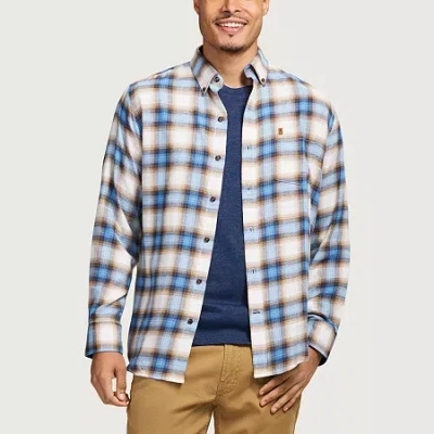 Izod Stratton Mens Long Sleeve Stretch Fabric Classic Fit Flannel Shirt In Multi