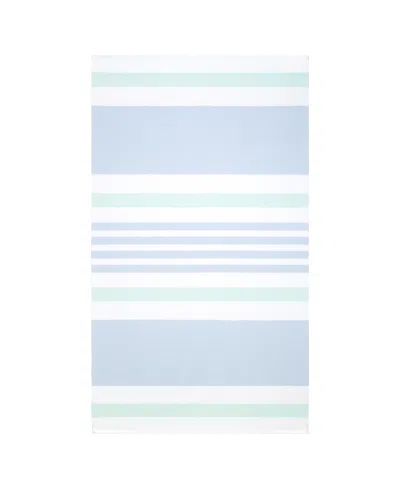 Izod Stripe Beach Towel, 40" X 70" In Blue,green
