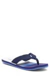 Izod Stripe Flip Flop In Navy