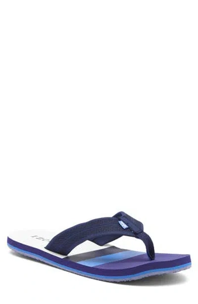 Izod Stripe Flip Flop In Navy