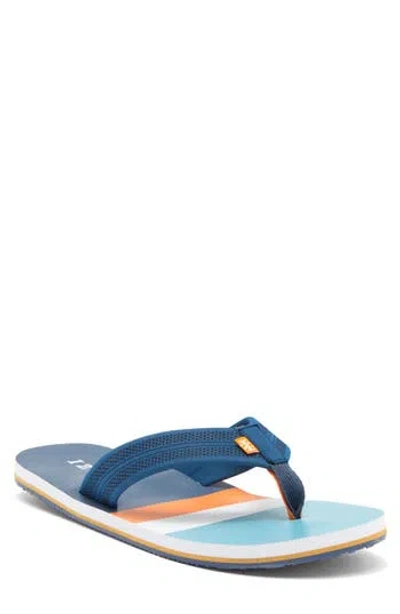 Izod Stripe Flip Flop In Oak Buff