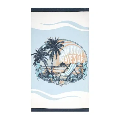 Izod Sun's Beach Towel In Blue