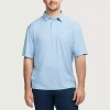 Izod Sunshield Performance Big And Tall Mens Classic Fit Short Sleeve Polo Shirt In Blue