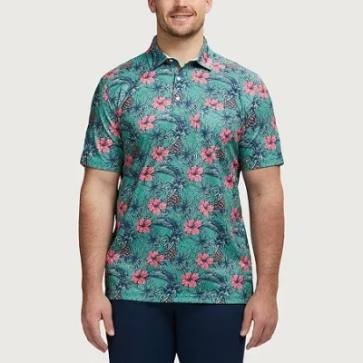 Izod Sunshield Performance Big And Tall Mens Classic Fit Short Sleeve Polo Shirt In Multi