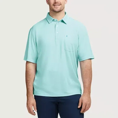 Izod Sunshield Performance Big And Tall Mens Classic Fit Short Sleeve Polo Shirt In Blue
