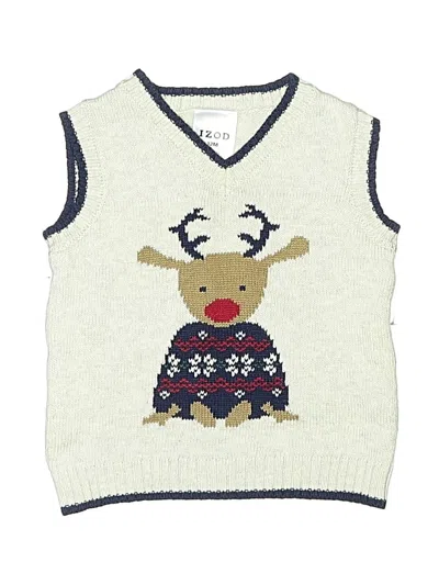 Pre-owned Izod Kids' Sweater Vest In Ivory