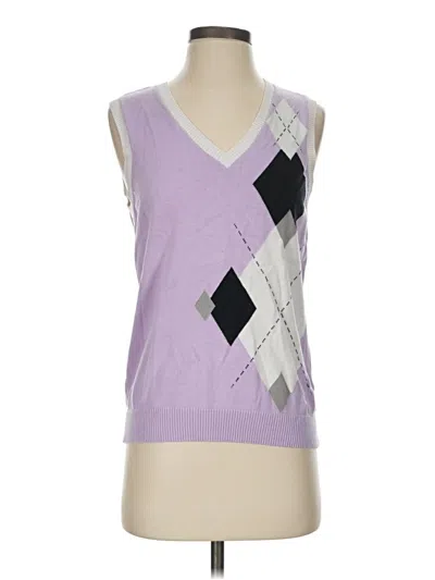 Pre-owned Izod Sweater Vest In Purple