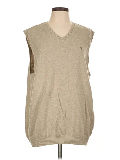 Pre-owned Izod Sweater Vest In Tan