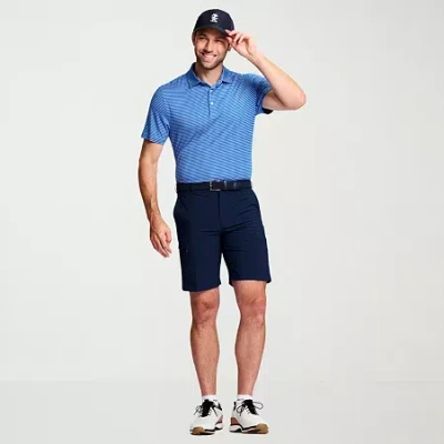 Izod Swingflex Mens 9 1/2" Stretch Fabric Quick Dry Cargo Short In Blue