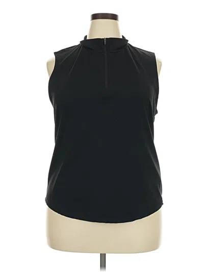 Pre-owned Izod Tank Top Black Halter Neckline Tops