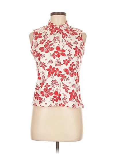 Pre-owned Izod Tank Top Red Halter Neckline Tops