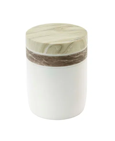 Izod Tidal 5.25" Decorative Covered Jar In Sand