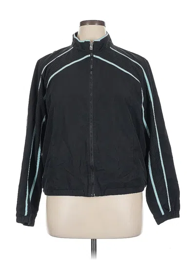 Pre-owned Izod Track Jacket In Black