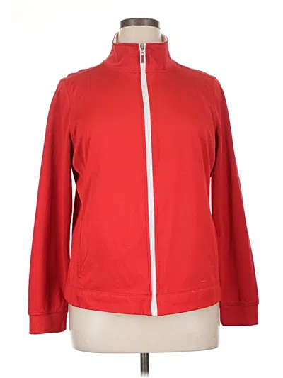Pre-owned Izod Track Jacket In Red