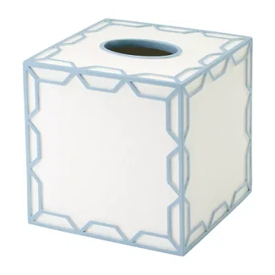 Izod Trellis Tissue Box Cover In Blue