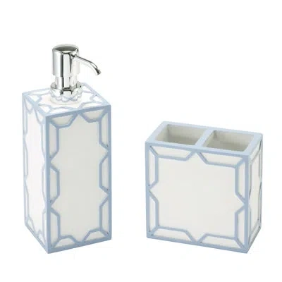 Izod Trellis Toothbrush Holder & Lotion Dispenser Set