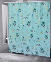 Izod Tropical Mode Shower Curtain, 72" X 72" In Aqua