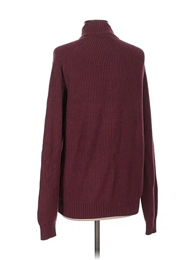 Pre-owned Izod Turtleneck Sweater In Burgundy