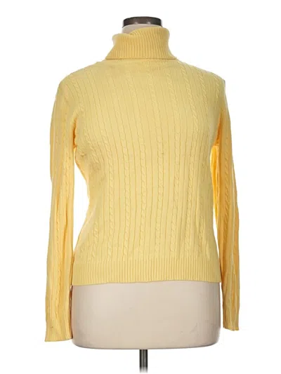 Pre-owned Izod Turtleneck Sweater In Yellow