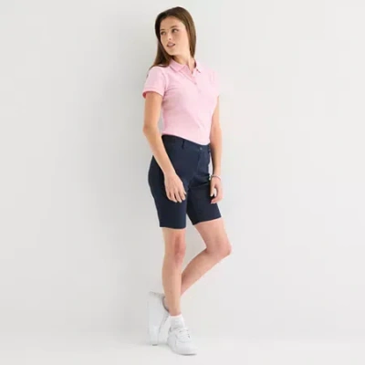 Izod Womens 9 1/4" Juniors Bermuda Short In Blue