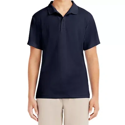 Izod Young Mens Short Sleeve Performance Polo Shirt In Blue