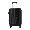 Izod Zane 20 Inch Hardside Lightweight Carry-on Spinner Luggage In Black