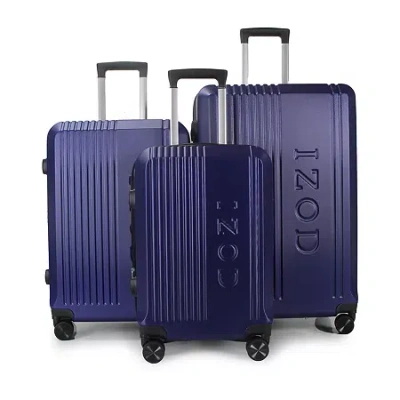 Izod Zane 3-pc. Hardside Expandable Luggage Set In Blue