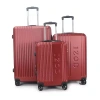 Izod Zane 3-pc. Hardside Expandable Luggage Set In Red
