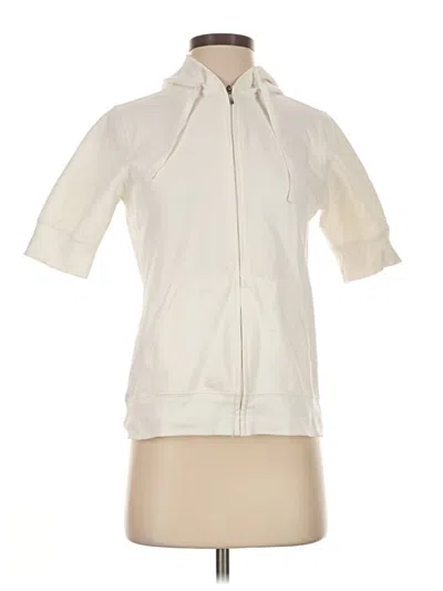 Pre-owned Izod Zip Up Hoodie In Ivory