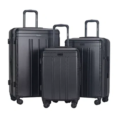 Izod Zoe 3-pc. Hardside Expandable Lightweight Luggage Set In Black