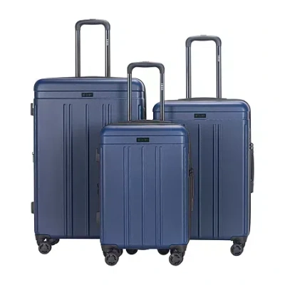 Izod Zoe 3-pc. Hardside Expandable Lightweight Luggage Set In Blue