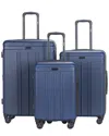 Izod Zoe 3pc Expandable Luggage Set In Purple