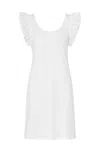 Izuskan Biarritz Short Tule Dress Tie Dye White