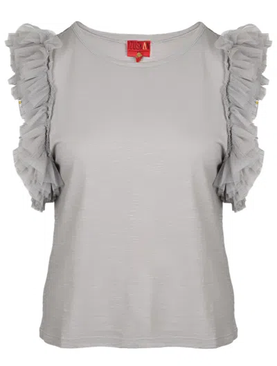 Izuskan Ibiza Tule T-shirt Silver Grey