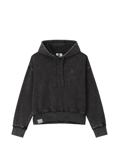 Izzue Acid-wash Bear-motif Hoodie In Multi