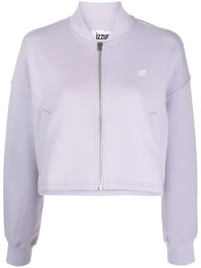 Izzue Appliquéd Zip-up Sweatshirt In 紫色