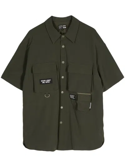 Izzue Army-style Button-up Shirt In Green