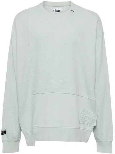 Izzue Asymmetric Cotton Sweatshirt In Green