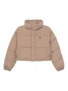 Izzue Bear-embroidered Puffer Jacket In Brown