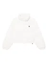 Izzue Bear-embroidered Puffer Jacket In White