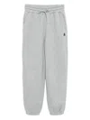 Izzue Bear-embroidered Trousers In Gray