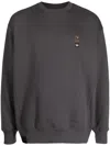 Izzue Teddy Bear-patch Fleece Sweatshirt In Grey