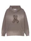 Izzue Bear-print Hoodie In Gray