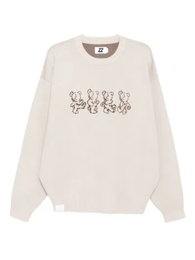 Izzue Bear-print Jumper In Neutral