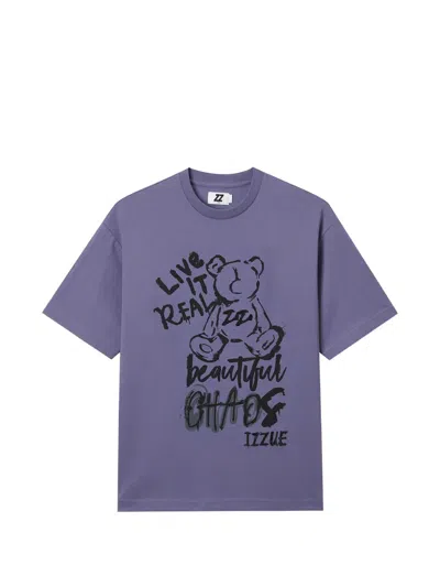 Izzue Bear-graphic T-shirt In Purple