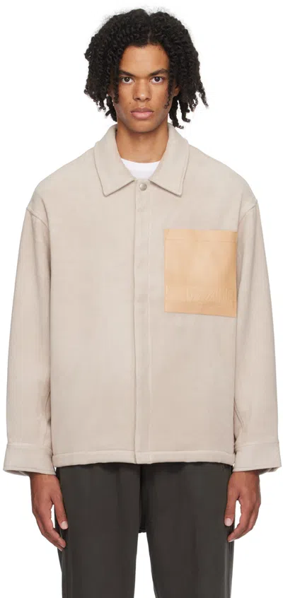 Izzue Beige Embossed Jacket In Bge