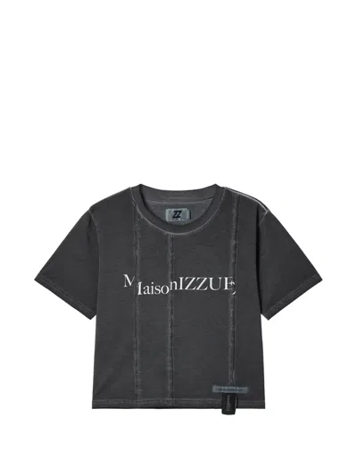 Izzue 크루넥 티셔츠 In Black