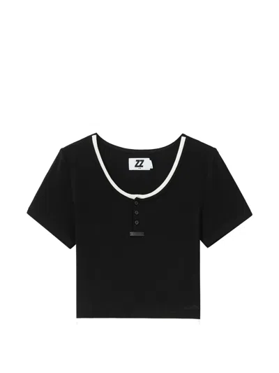 Izzue 반소매 티셔츠 In Black