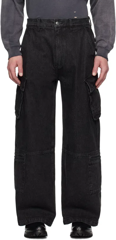 Izzue Corduroy Wide-leg Trousers In Bkx