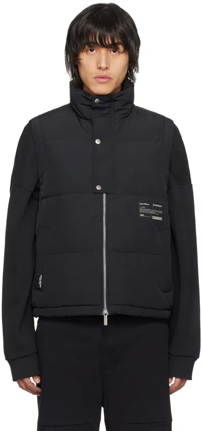 Izzue Black Patch Down Vest In Bkx
